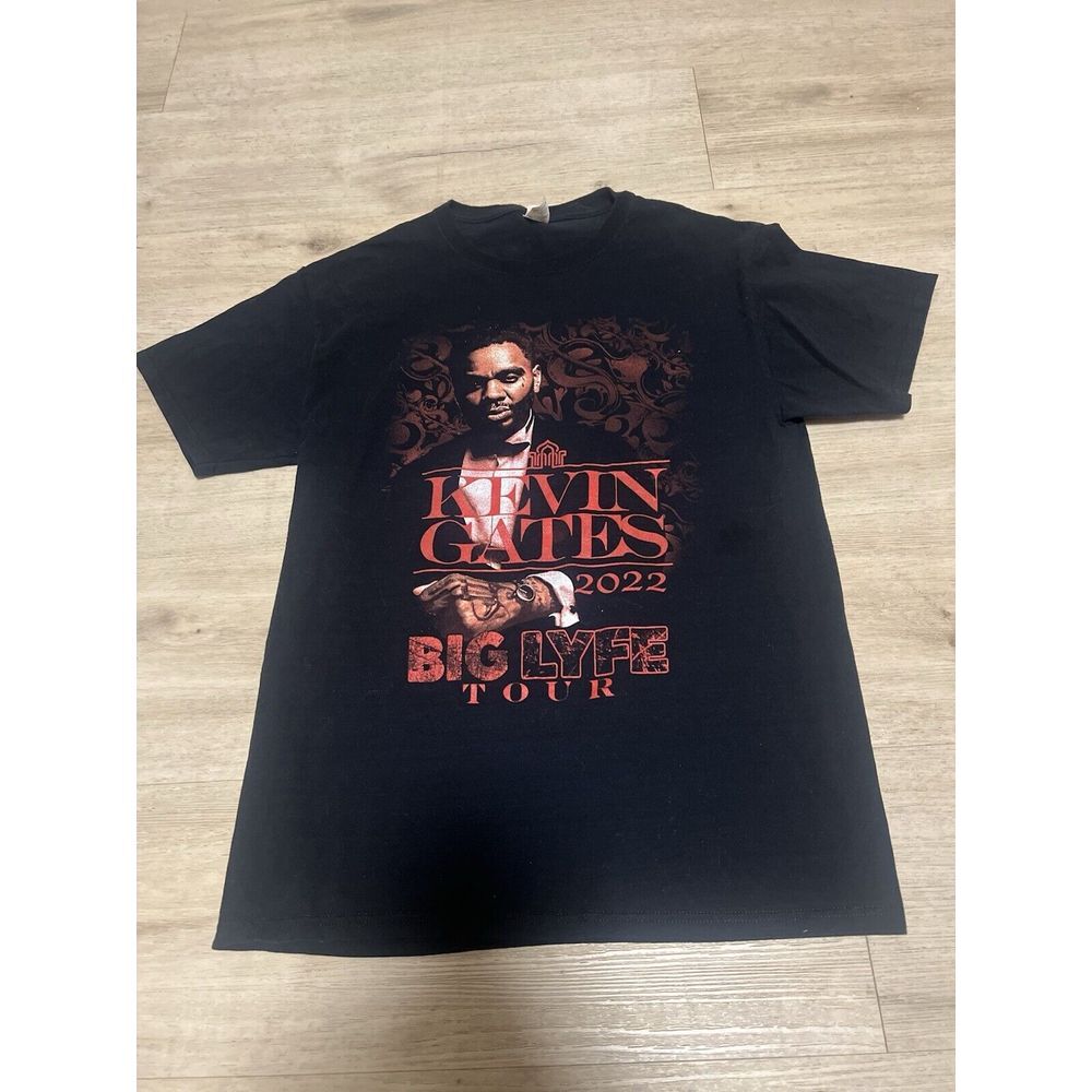 Kevin Gates‎ Big Lyfe Tour 2022 Men's Shirt Black Size M Hip Hop Rap